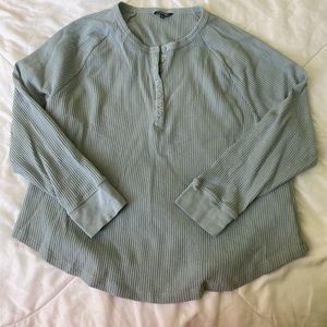 Plus Size Henley Style Top